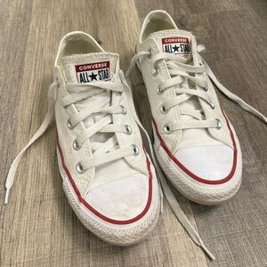 Converse Allstar White and Red Sneakers | Size Women’s 6